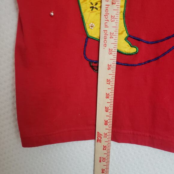 Victoria Jones Woman 1X (ESTIMATED) Cowboy Western Applique Rodeo‎ Red Shirt - Picture 8 of 9